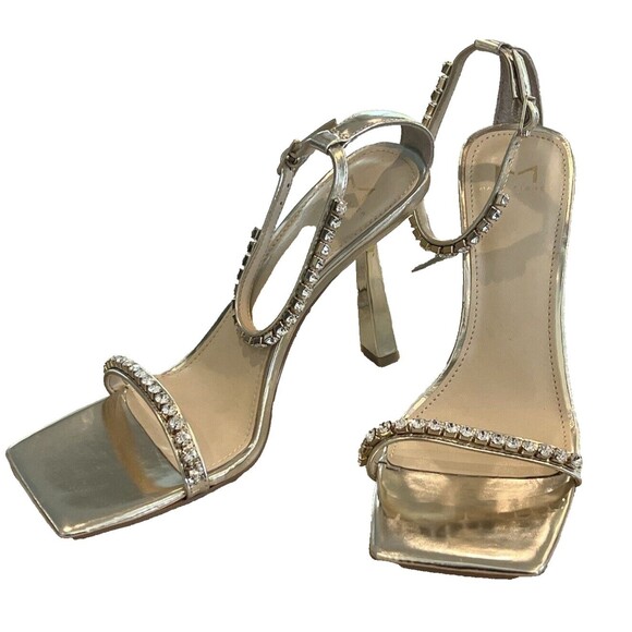 Marc Fisher LTD Karima Ankle Strap Sandal Gold Size 7.5M - Picture 3 of 7